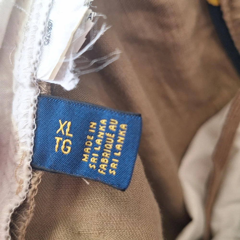 Polo Ralph Lauren Classic Fit Mens XL Beige Elastic Waist Shorts with Drawstring